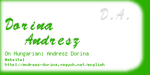 dorina andresz business card